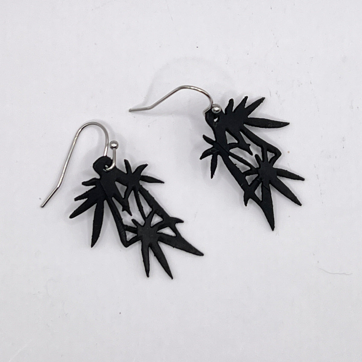 Tripple Pippi Drop Black Matte Laser Cut Acrylic Geometric Drop Earrings  Each to Own Original 