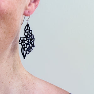 Open image in slideshow, rhody, the rhododendron rubber earring
