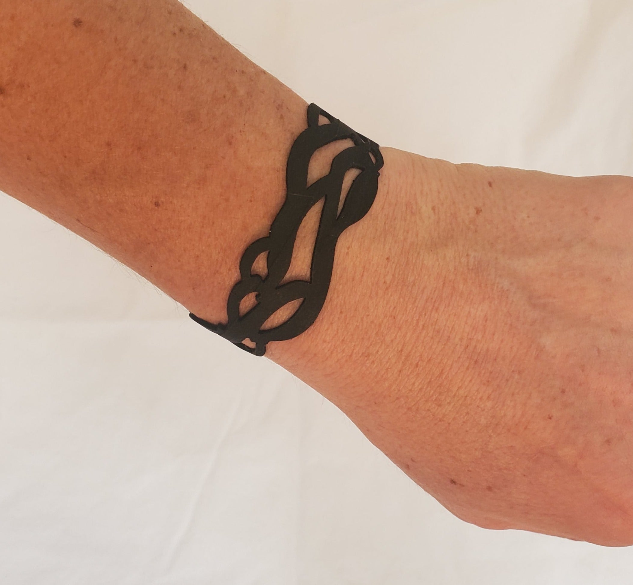 Salmon River inspired bracelet. Made from bike inner tube rubber, it is waterproof, lightweight and comfortable.